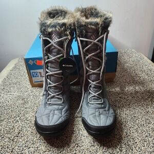 COLUMBIA Women's Minx Mid III Boots Women's Size 10 W Black Faux Fur